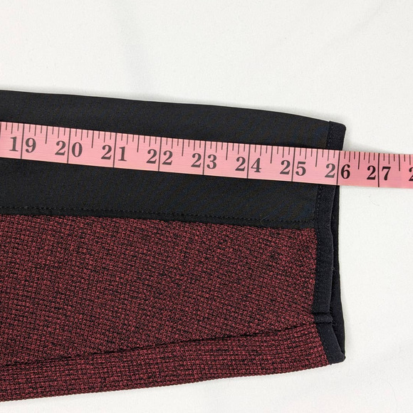 NWT Softshell Stretch Fleece Lined Jacket Full Zip + Zip Pocket Maroon Black L - Picture 11 of 11